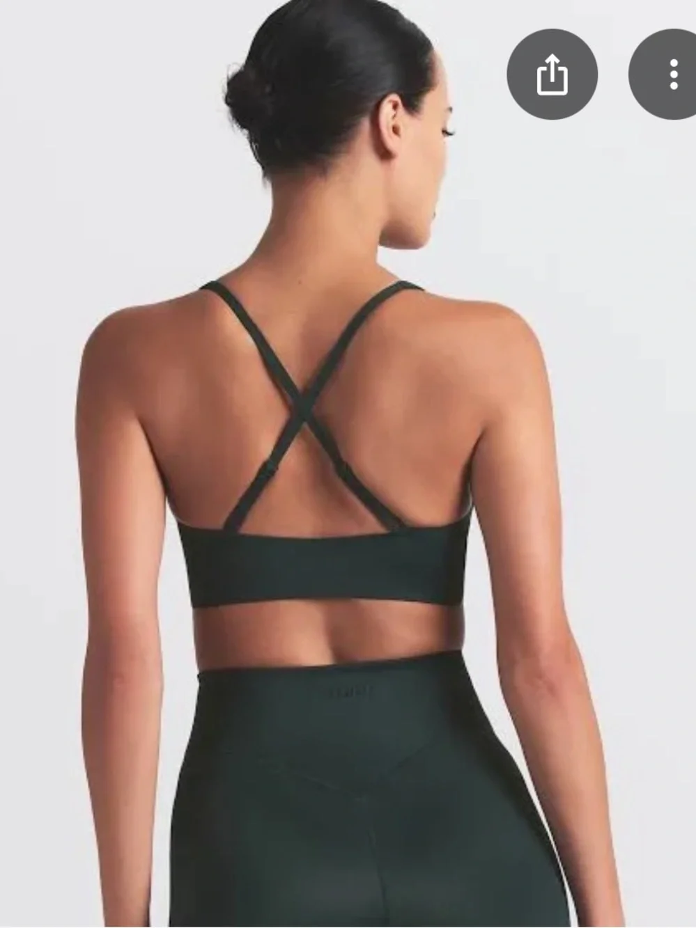 NikeSKIMS Shine V Neck Bra - Dark Teal
